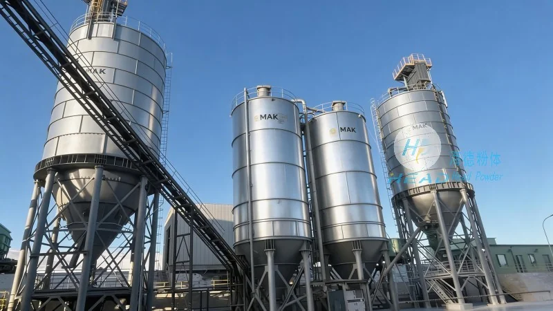 Pneumatische transportmethode voor vaste poeders voor waterige ammoonium