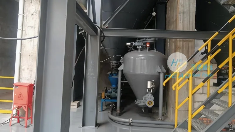 Pneumatische transportmethode voor zware calciumcarbonaatpoeder